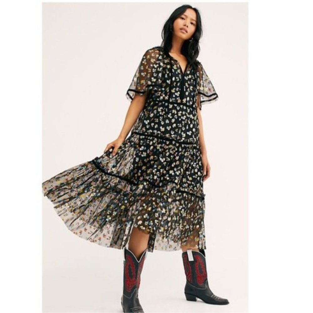 Free People Practical Magic Midi Dress Worn Once! Rare!